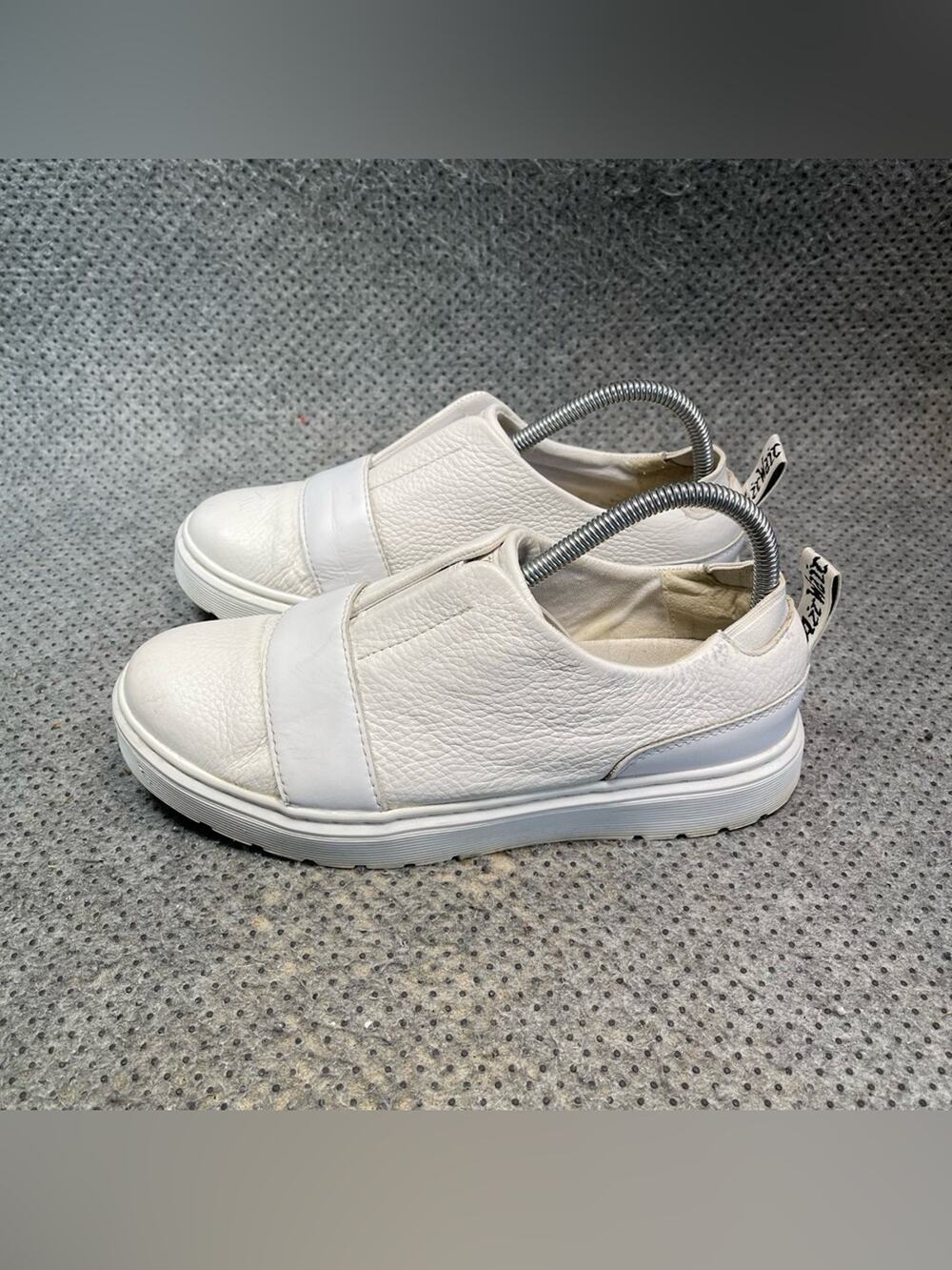 Dr. Martens Lylah White Leather Slip On Shoes Size 8 Women’s